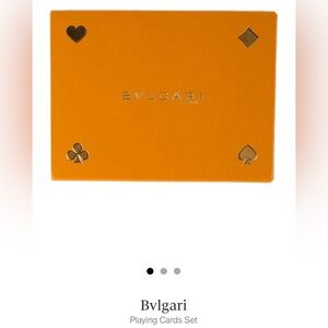 Bulgari NEW White, orange and multicolor playing cards  includes box